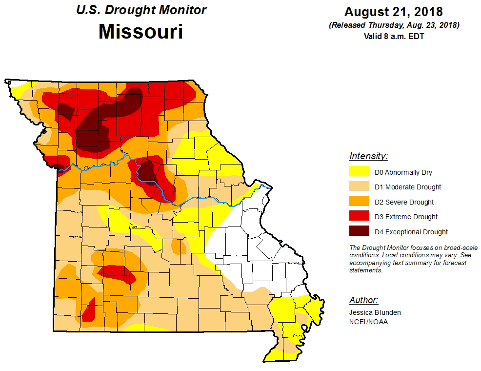 Recent rains slightly improve drought situation in Missouri