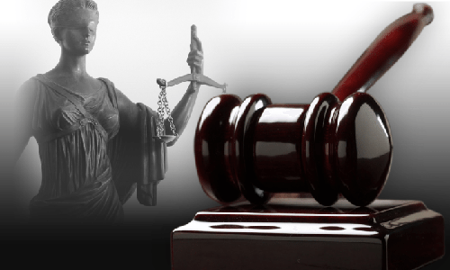 Lady Justice with court gavel
