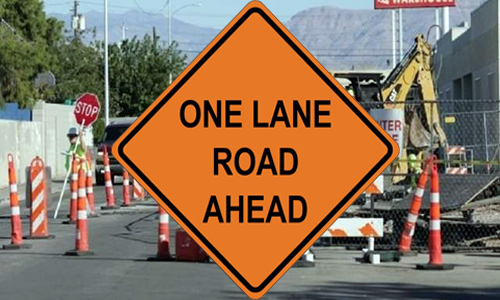 One Lane Road Ahead