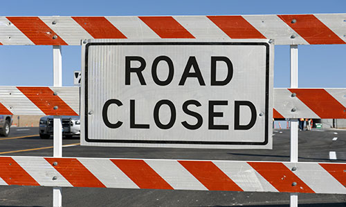 Road Closed Barricade