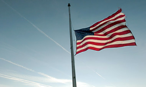 Flag half staff