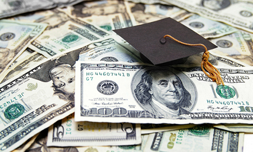 Student Loans or graduation cap on money