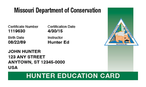 MDC Hunter Education Card