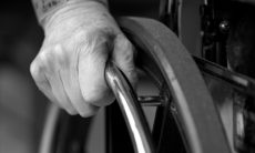 Elderly person in Wheelchair
