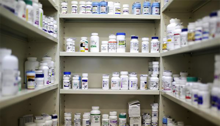 Prescription Drugs on Shelves