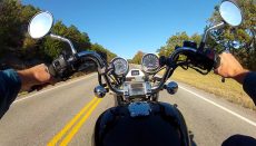 Motorcycle rider on the road