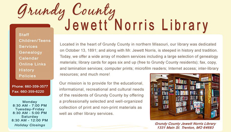 Grundy County Jewett Norris Library