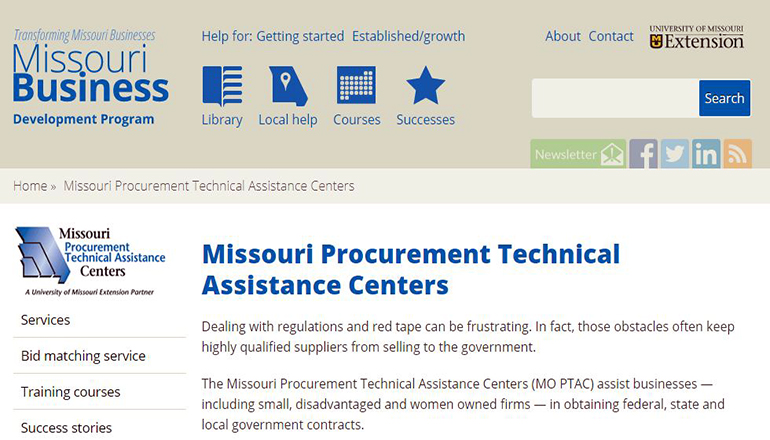 Missouri Procurement Technical Assistance Centers