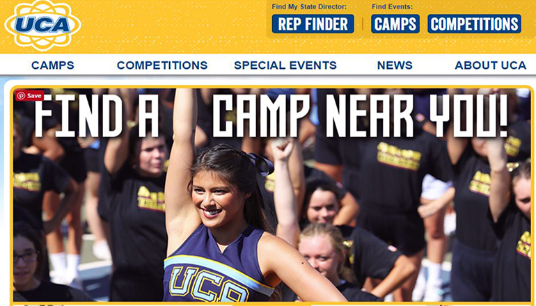 Universal Cheerleaders Association Camp Website