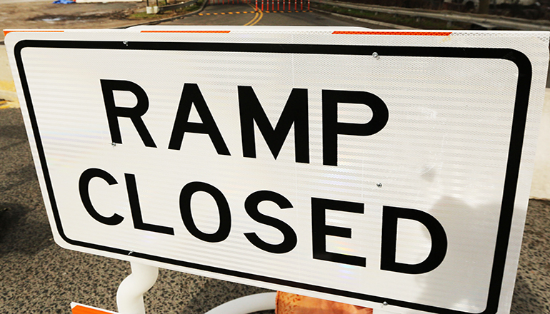 Ramp Closed Sign