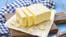 Butter on cutting board