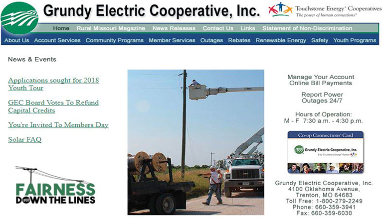 Grundy Electric Website