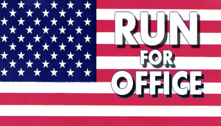 Run For Office news graphic for elections