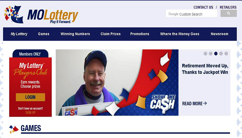 Missouri Lottery Website