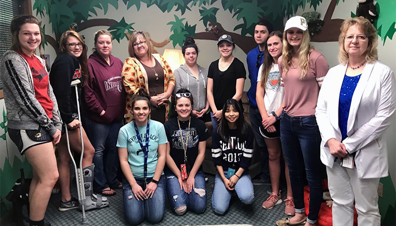 NCMC Child Psychology Class visits Children’s Advocacy Center