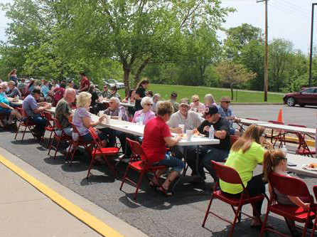 Community members enjoying the annual picnic.