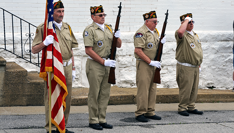 Flag Raising Ceremony by Trenton VFW