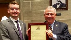 Rep. Nate Walker and TSU Intern Liam Hazen 20180518_182813