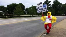 Kevin Hand as Cancer Chicken in Cape Girardeau