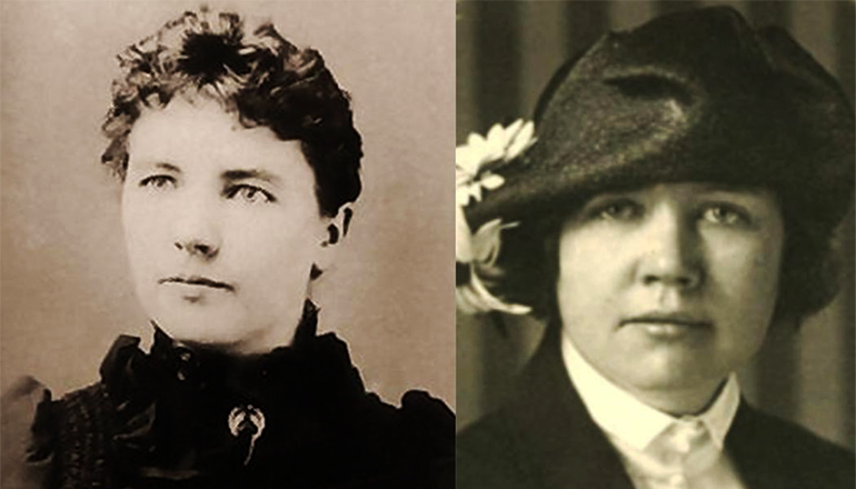 Laura Ingalls Wilder (left), Rose Wilder Lane (right) Wilder: Public Domain / Lane: Public Domain