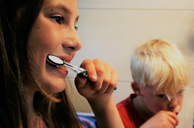 Children (Kids) Brushing Teeth