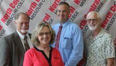 Pictured are, from left, front, Cathy McKay; back row NCMC Foundation Board President, Allan Seidel, Chad Boyd, and Eric Hauck.