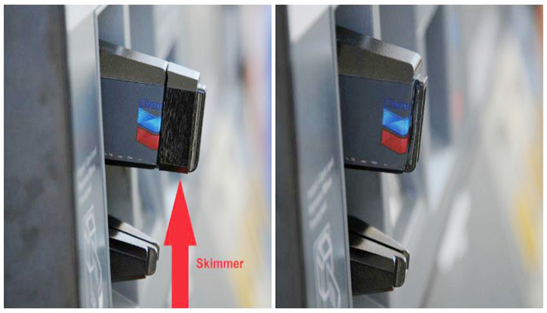 Credit Card Skimmer on gas pump