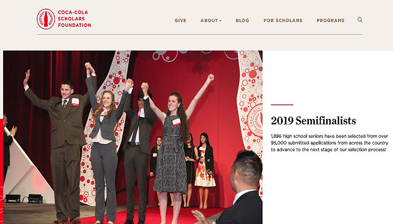 Coca-Cola Scholars Foundation Website