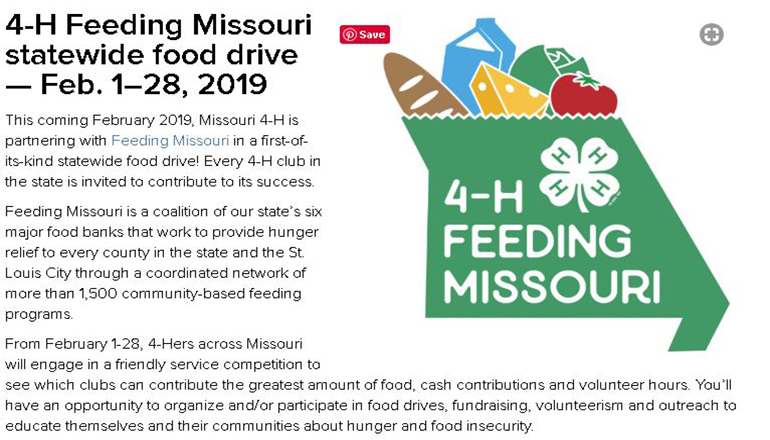 4-H Feeding Missouri