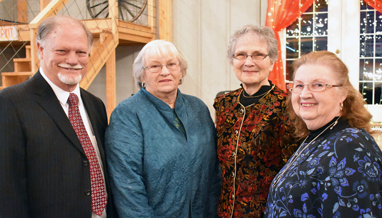 (L to R) Allan Seidel, Delores Newton (Arthur “Arnie” Arneson’s sister), Evelyn Trickel and Delores Kuttler