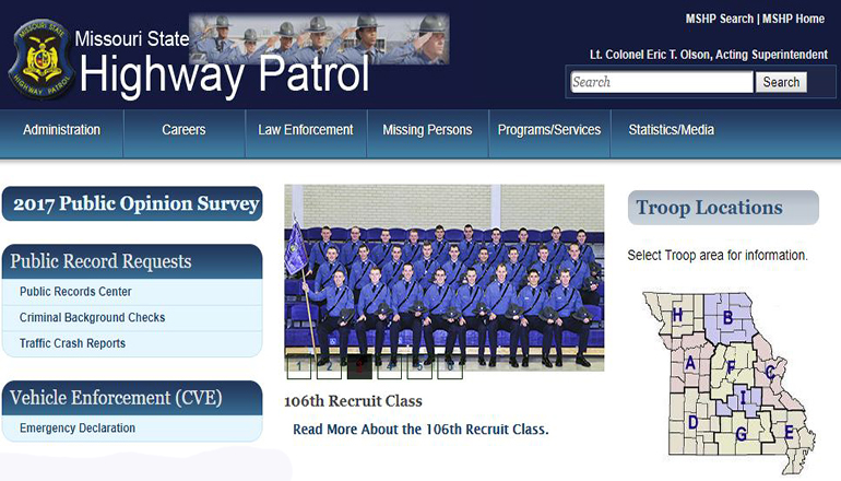 Missouri Highway Patrol Website