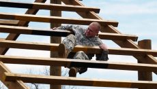 Pfc. Stoney Tyler, of Rolla, who serves with 335th Engineer Platoon (Area Clearance), competes for the 35th Engineer Brigade at the Missouri National Guard's Best Warrior contest at Camp Crowder in Neosho, Missouri, the first week of April 2013. The training and competition determines the state Guard's soldier and noncommissioned officer of the year.