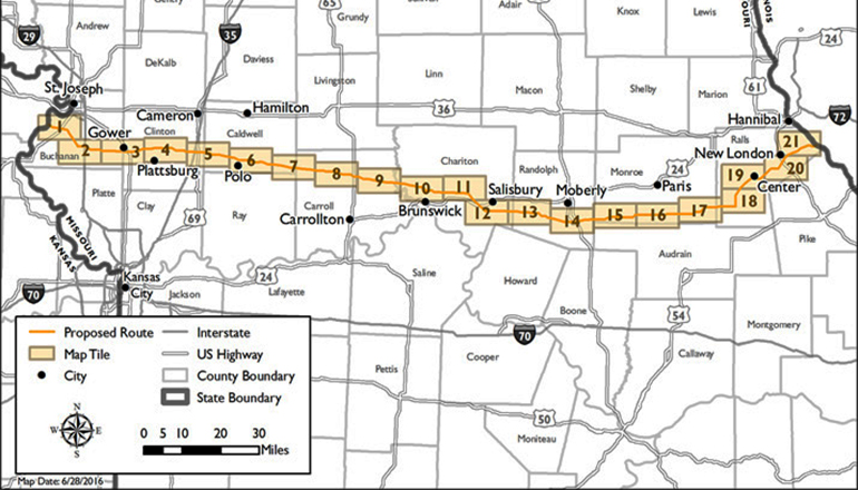 Grain Belt Express Route Map