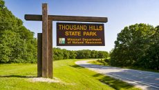 Thousand Hills State Park Sign