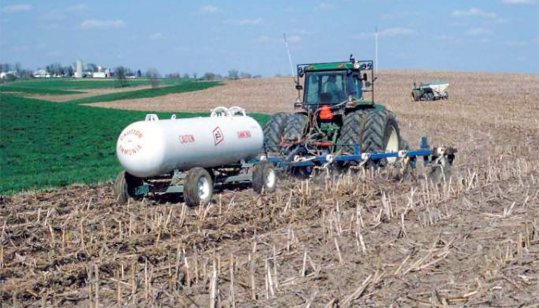 Tractor Applying Fertilizer