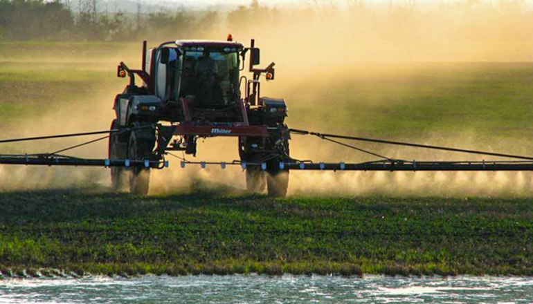 Farmer Spraying Crops (Can be used for Dicamba articles)