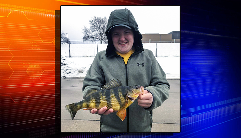 Tyler Halley Catches state record yellow perch