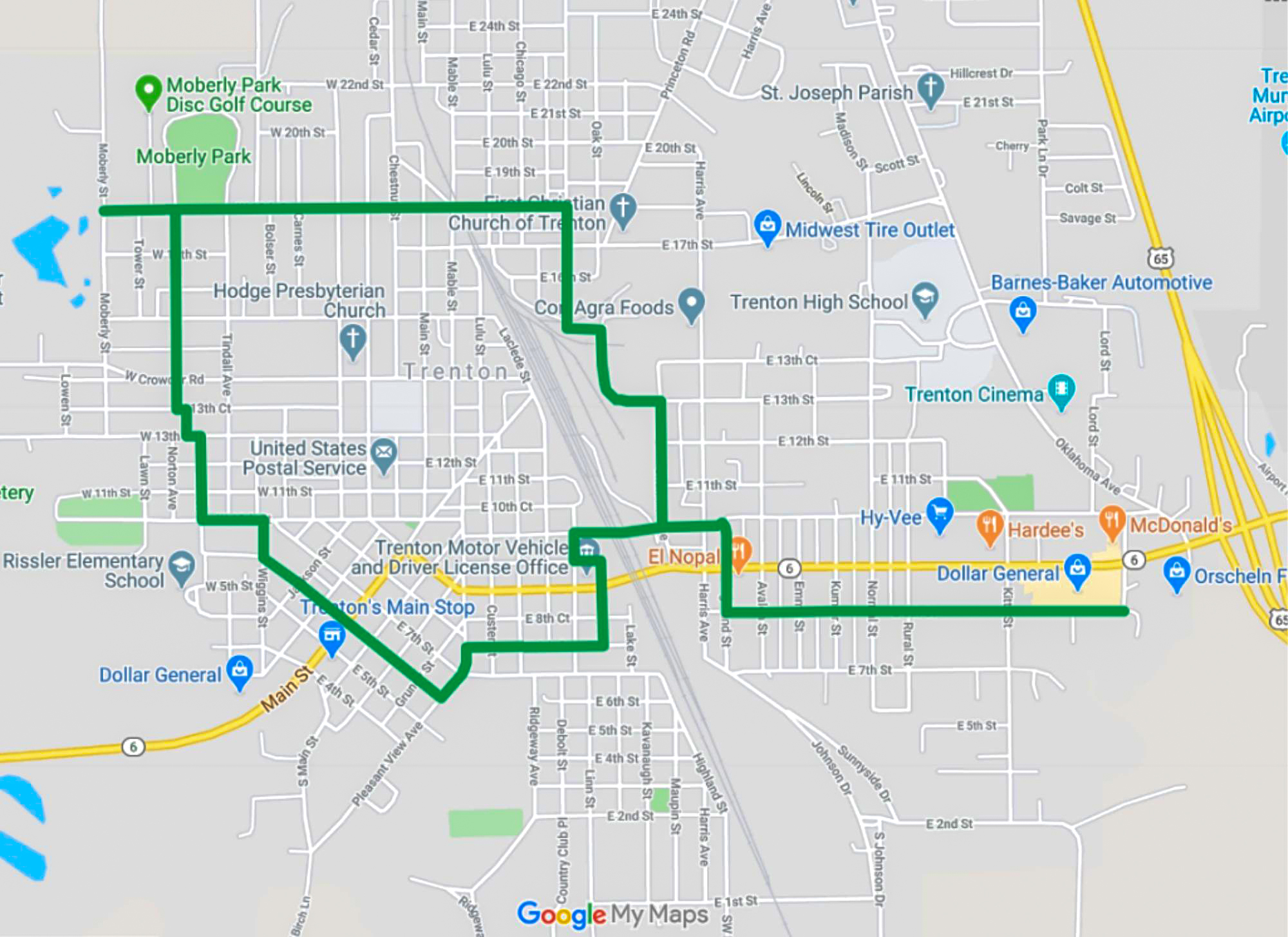 Liberty utilities map of gas main replacement in Trenton