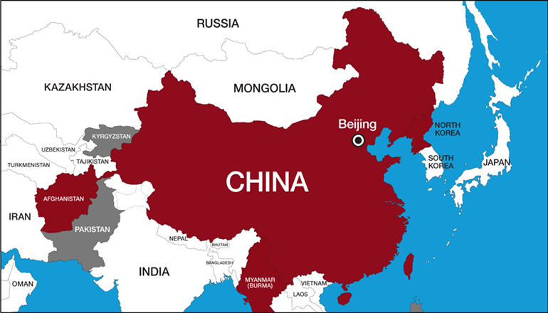 China on a Map