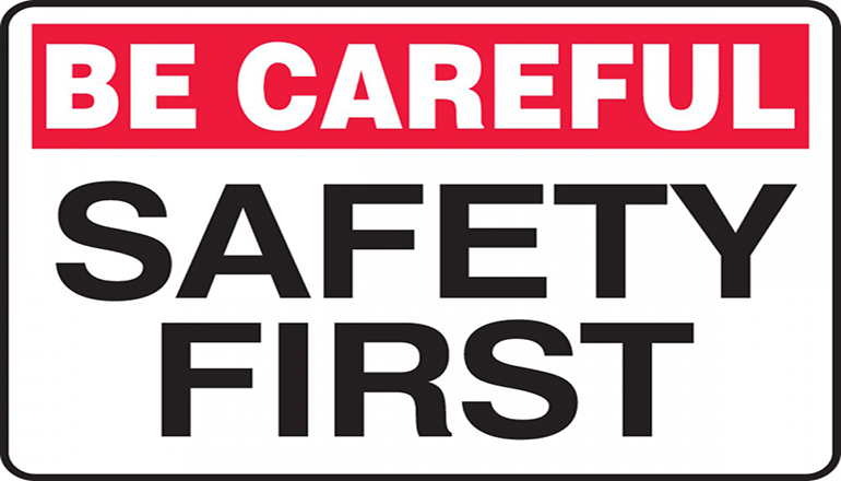 Safety first graphic