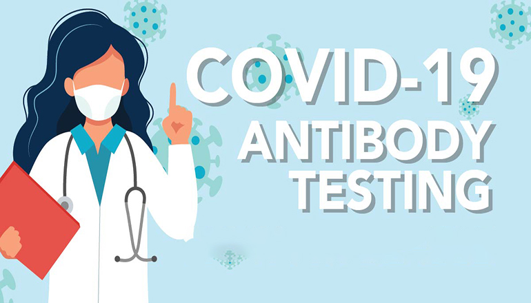 COVID-19 antibody testing graphic