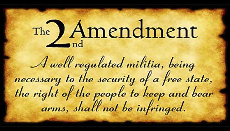 May be an image of text that says 'The 2nd Amenoment Awell regulated militia being necessary to the security ofafree state, the right ofthe people to keep and bear arms shall not be infringed.'