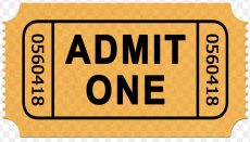 Admit One Ticket (Use for puppet show articles)
