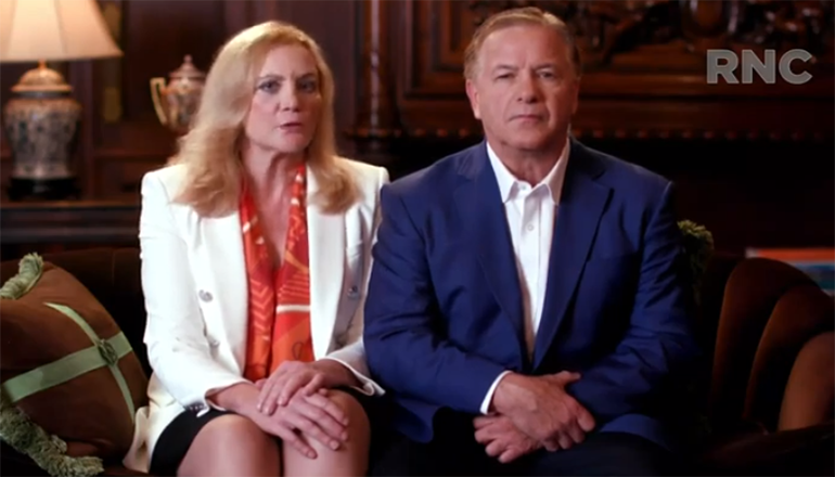 Mark and Patricia McCloskey speak during 2020 Republican National Convention