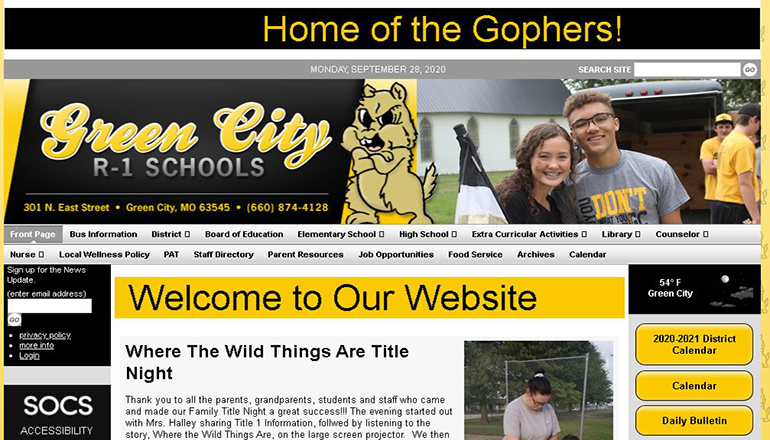 Green City Missouri School District website