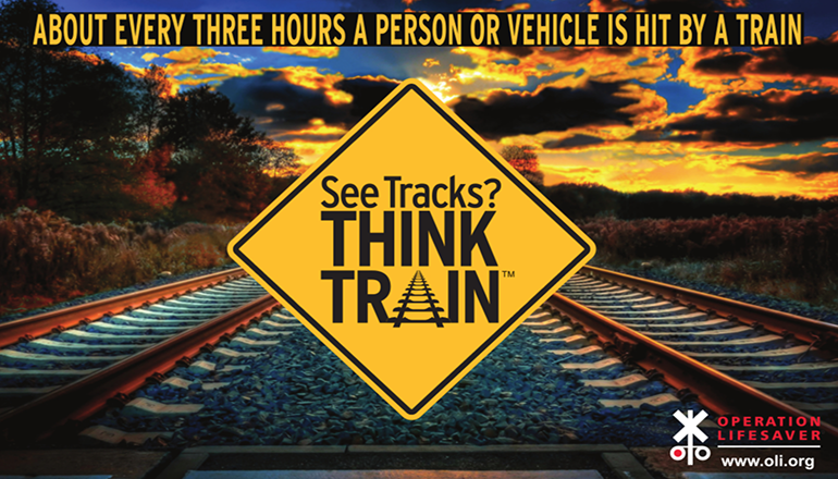 Rail Safety Week (See Tracks Think Train) graphic