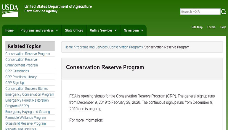 CRP Website Revised (Conservation Reserve Program website)