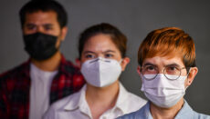 Coronavirus or COVID-19, people wearing masks