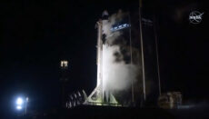Photo from screenshot of launch on NASA TV