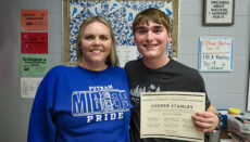 Cooper Stanley Putnam County High School senior as the Career and Technical Education Student of the Month